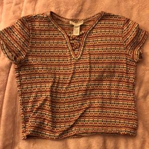 patterned kids crop top